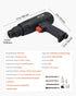 Air Hammer, 2500-2700BPM Pneumatic Hammer with 70mm Stroke & 4PCS 170mm Long Barrel Chisels, Pistol-Grip Compact Air Chisel Pneumatic Shovel Tool for Cutting Scraping Demolishing
