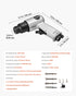 Air Hammer, 4500BPM Pneumatic Hammer with 40mm Stroke & 4PCS Chisels Round Shank, Lightweight & Compact Air Chisel Pneumatic Shovel Tool for Cutting Punching Scraping