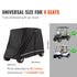 4 Passenger Golf Cart Cover 600D Waterproof UV Dustproof Full Cover Black