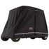 VEVOR 4 Passenger Golf Cart Cover, 600D Polyester Full Cover, Universal Fits for Most Brand Club Car Covers, Waterproof, Sunproof, and Dustproof Outdoor Golf Cart Cover with Three Zipper Doors, Black