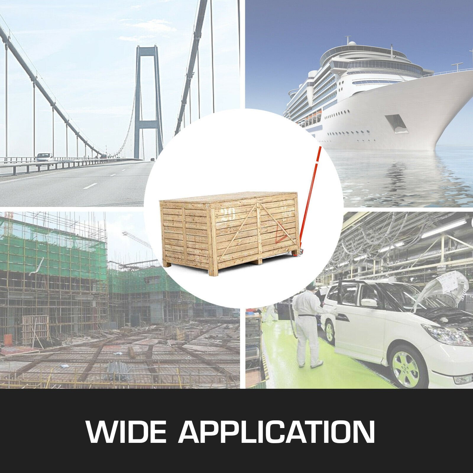 Prylever Bar 3T Capacity Steel Pry Lever Bar Heavy Duty with Wheels Prylever with 1.8 m Length Handle