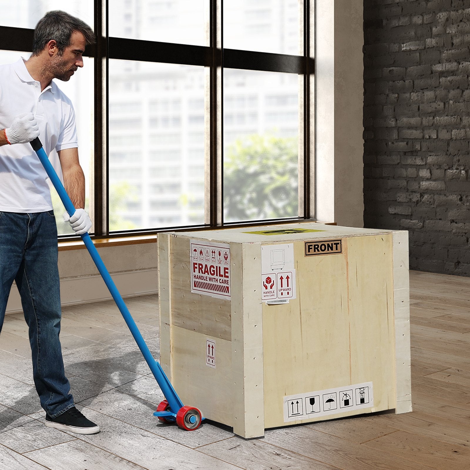 Pallet Buster, 152.4 cm Handle, 4 ton Weight Capacity, Q235 Carbon Steel, Heavy Duty Deck Wrecker Demolition Wood Pallet Tool Breaker Pry Bar Puller for Efficient and Effortless Board Removal