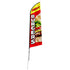Burger Restaurant Advertising Feather Flag Kit Swooper Flag Poles 16.3 FT