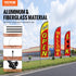 Open Flags for Business Advertising Feather Flag Kit Open Look Welcome