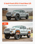 76.2 mm Front and 50.8 mm Rear Leveling Lift Kit for 2007-2023 Silverado 1500 2WD/4WD, 2007-2023 Sierra 1500 2WD/4WD, Chassis Level Kit with 2 Front Strut Spacers, 2 Rear Lift Blocks, 2 U-Bolts