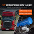 12V Air Compressor with Tank 1.6 Gallon/6 L, Train Horn Air Compressor, 120 psi Working Pressure Onboard Air Compressor System for Train Air Horns, Inflating Tires, Air Mattresses