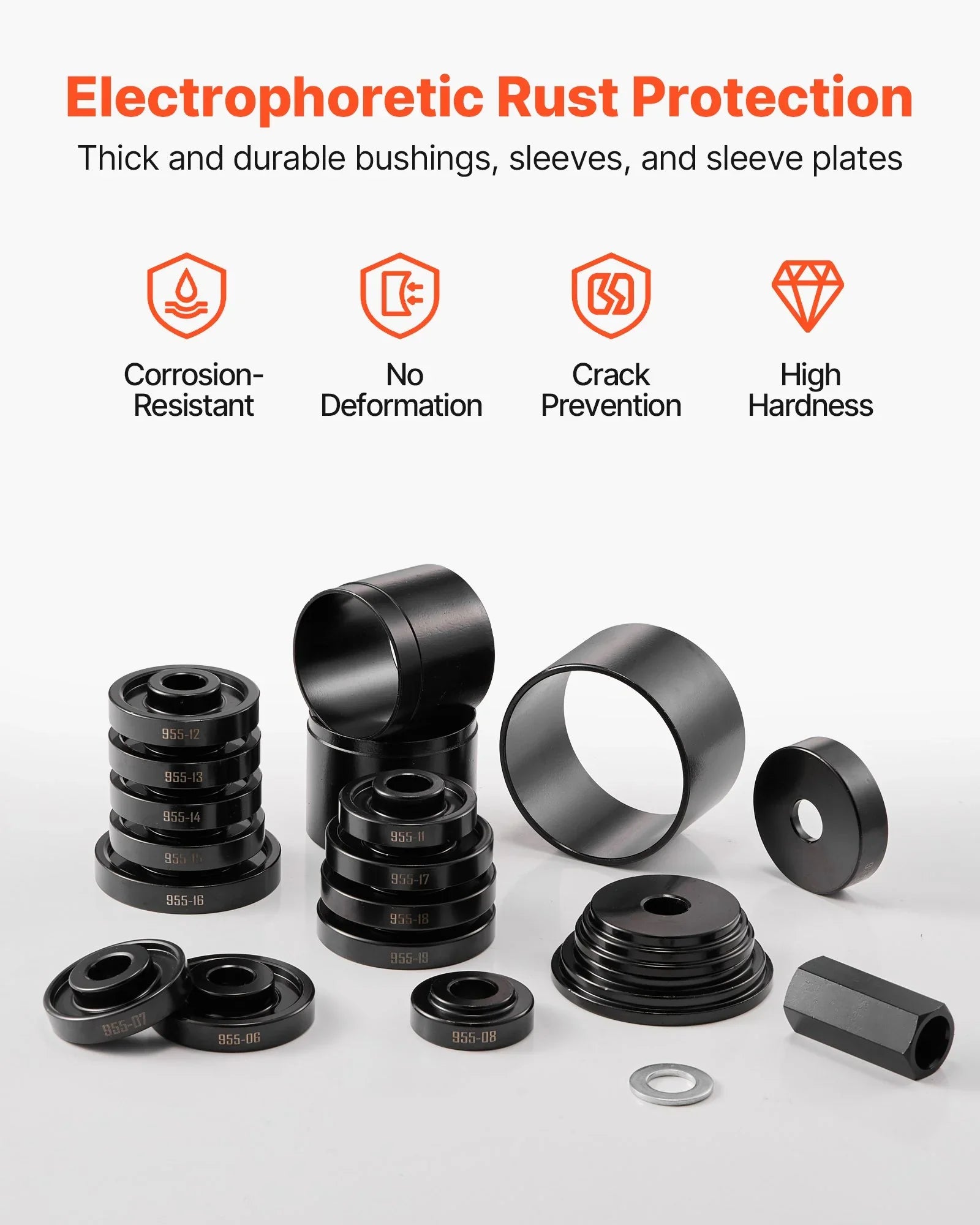 Wheel Bearing Press Kit, 23 PCS FWD Bearing Puller Tools, for Front Wheel Drive Bearing Removal and Installation, Wheel Bearing Tool with Sliding Screw, Bushings, Sleeve Plates, Storage Case