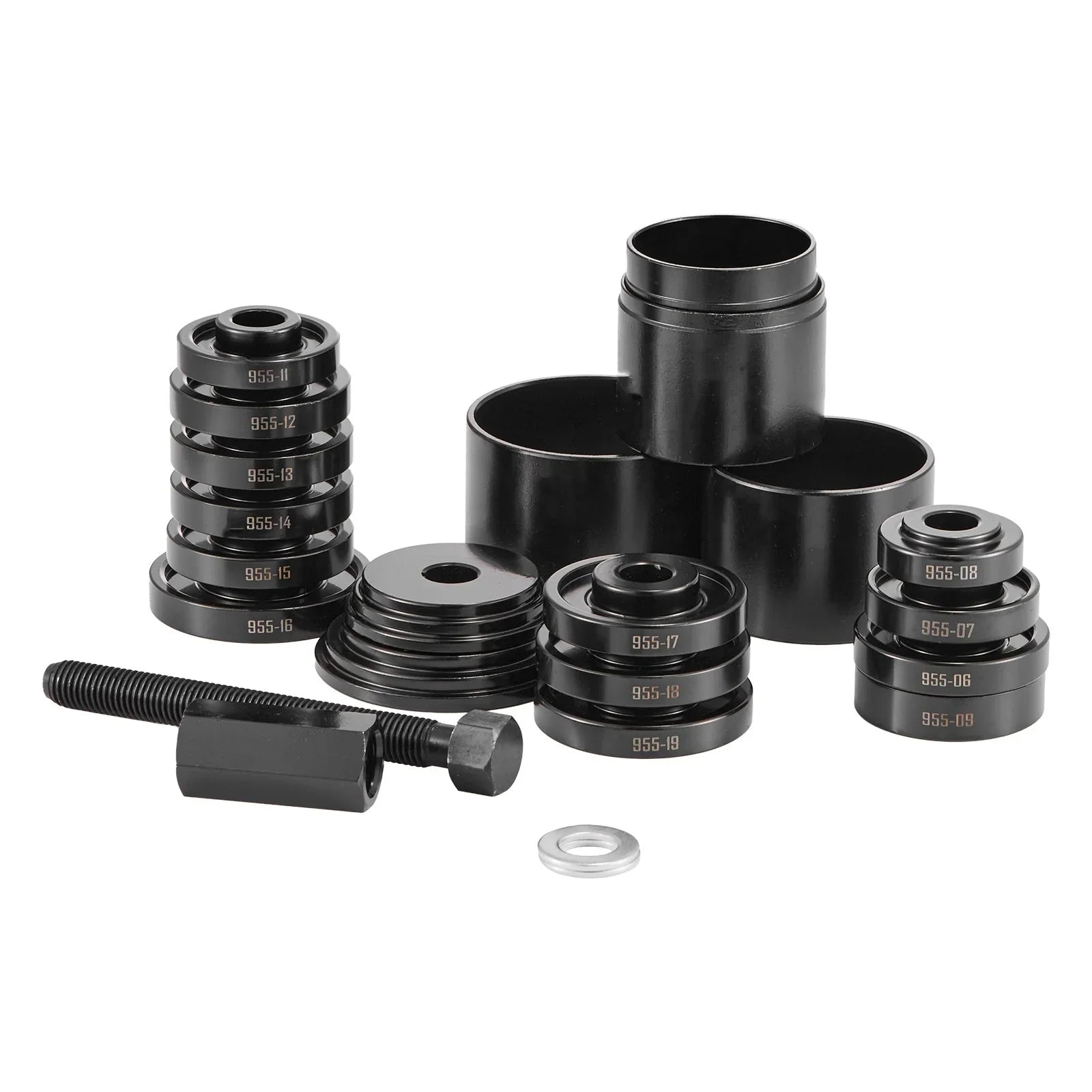 Wheel Bearing Press Kit, 23 PCS FWD Bearing Puller Tools, for Front Wheel Drive Bearing Removal and Installation, Wheel Bearing Tool with Sliding Screw, Bushings, Sleeve Plates, Storage Case
