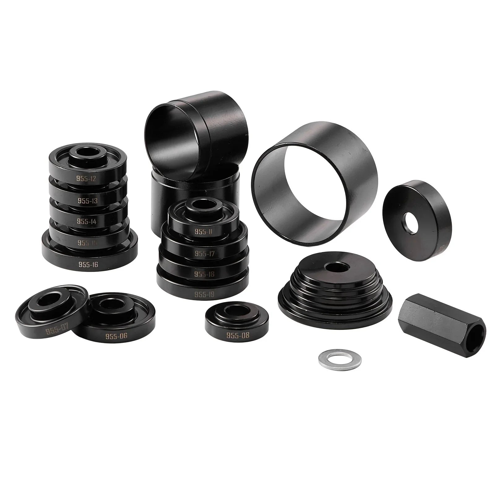 Wheel Bearing Press Kit, 23 PCS FWD Bearing Puller Tools, for Front Wheel Drive Bearing Removal and Installation, Wheel Bearing Tool with Sliding Screw, Bushings, Sleeve Plates, Storage Case