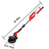Drywall Sander 750W, Electric Drywall Sander, Foldable Sheetrock Sander, with Telescope Handle, Electric Sander, Variable Speed 800-1750 RPM, Wall Sander, with LED Strip Light and Vacuum Bag