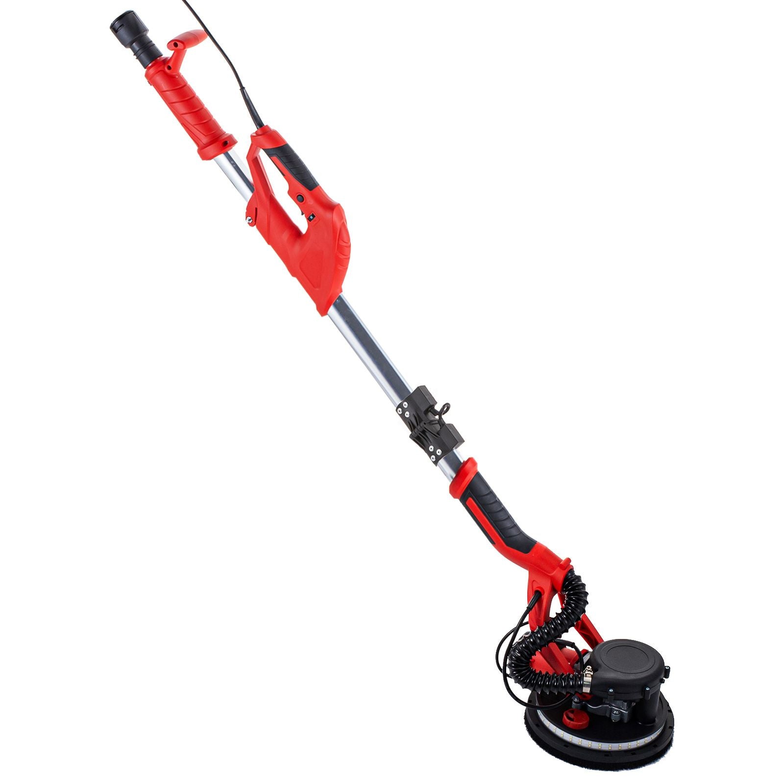 Drywall Sander 750W, Electric Drywall Sander, Foldable Sheetrock Sander, with Telescope Handle, Electric Sander, Variable Speed 800-1750 RPM, Wall Sander, with LED Strip Light and Vacuum Bag