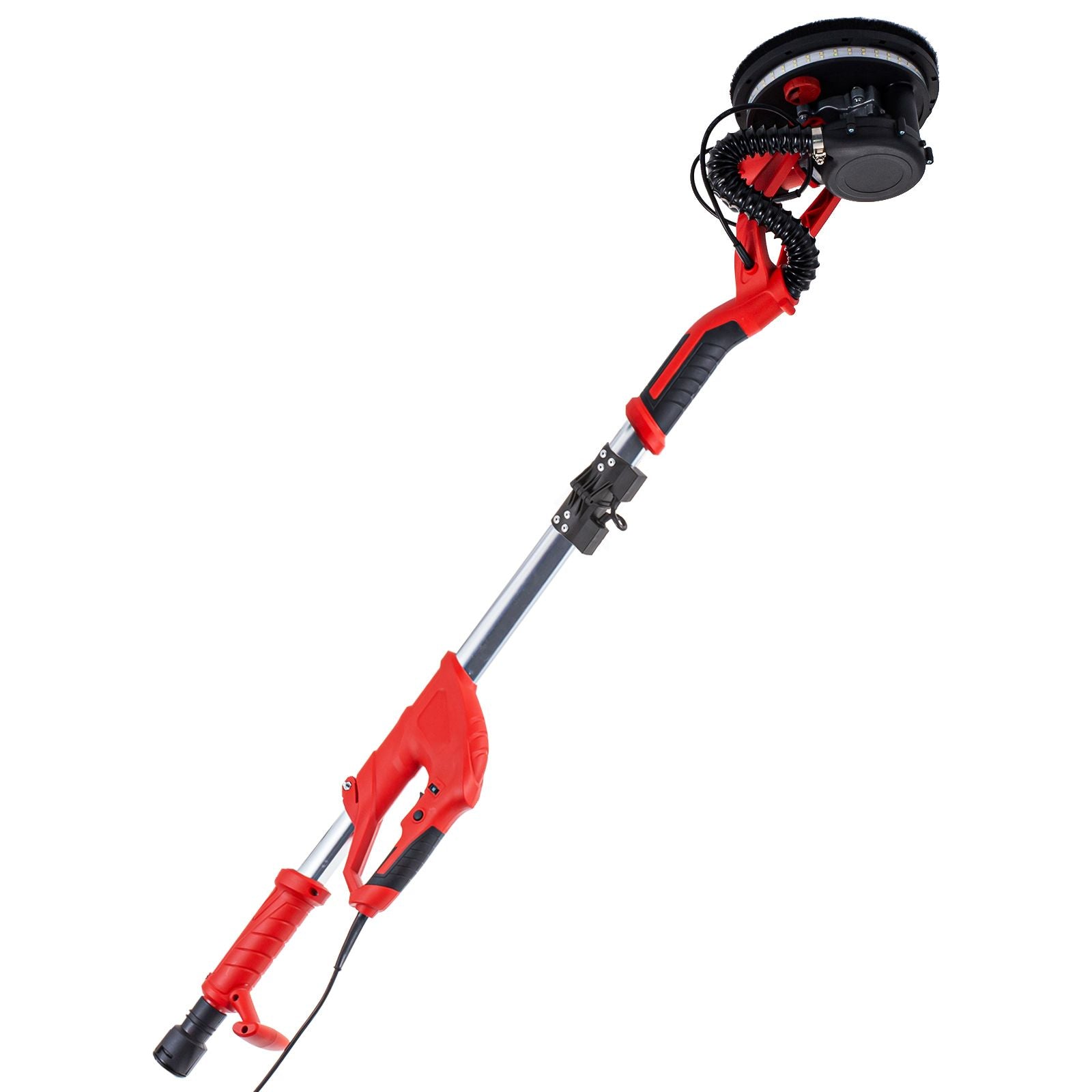 Drywall Sander 750W, Electric Drywall Sander, Foldable Sheetrock Sander, with Telescope Handle, Electric Sander, Variable Speed 800-1750 RPM, Wall Sander, with LED Strip Light and Vacuum Bag