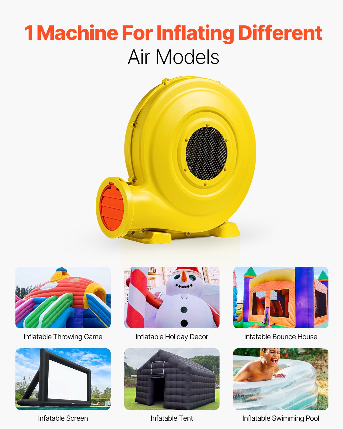 Inflatable Bounce House Blower 1.2&1.3HP 950W for Commercial Bounce House