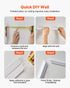 Wall Molding 12 Pack, 51 x 51 cm Wainscoting Panels Kit, Lightweight Paintable Polystyrene, Easy to Install, Waterproof Accent Wall Trim for Interior Décor Living Room, Bedroom, Home, White