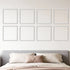 Wall Molding 12 Pack, 51 x 51 cm Wainscoting Panels Kit, Lightweight Paintable Polystyrene, Easy to Install, Waterproof Accent Wall Trim for Interior Décor Living Room, Bedroom, Home, White