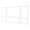 Wall Molding 3 Pack, Wainscoting Panels Kit, Lightweight Paintable Polystyrene, Easy to Install Accent Wall Trim for Interior Décor Living Room, Bedroom, Home, White (58x143 + 58x58 cm)