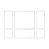 Wall Molding 3 Pack, Wainscoting Panels Kit, Lightweight Paintable Polystyrene, Easy to Install Accent Wall Trim for Interior Décor Living Room, Bedroom, Home, White (58x143 + 58x58 cm)