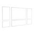 Wall Molding 3 Pack, Wainscoting Panels Kit, Lightweight Paintable Polystyrene, Easy to Install Accent Wall Trim for Interior Décor Living Room, Bedroom, Home, White (58x143 + 58x58 cm)