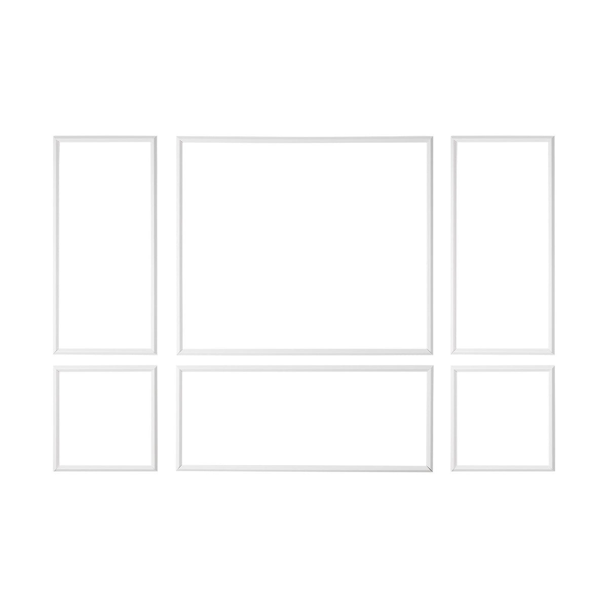 Wall Molding 3 Pack Wainscoting Panels Paintable Polystyrene White 58x143cm