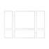 Wall Molding 3 Pack Wainscoting Panels Paintable Polystyrene White 58x143cm