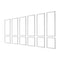 Wall Molding 6 Pack, Wainscoting Panels Kit, Lightweight Paintable Polystyrene, Easy to Install, Waterproof Accent Wall Trim for Interior Décor Living Room, Bedroom, White (61x137 + 61x61 cm)