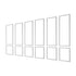 Wall Molding 6 Pack, Wainscoting Panels Kit, Lightweight Paintable Polystyrene, Easy to Install, Waterproof Accent Wall Trim for Interior Décor Living Room, Bedroom, White (61x137 + 61x61 cm)
