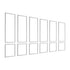 6PC Wall Molding Wainscoting Panels 61x137cm & 61x61cm Paintable White