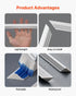 Wall Molding 3 Pack, Wainscoting Panels Kit, Lightweight Paintable Polystyrene, Easy to Install, Waterproof Accent Wide Profile Trim for Interior Living Room, Bedroom,White (61x137 + 61x61 cm)
