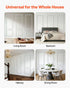 Wall Molding 3 Pack, Wainscoting Panels Kit, Lightweight Paintable Polystyrene, Easy to Install, Waterproof Accent Wide Profile Trim for Interior Living Room, Bedroom,White (61x137 + 61x61 cm)