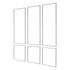 Wall Molding 3 Pack, Wainscoting Panels Kit, Lightweight Paintable Polystyrene, Easy to Install, Waterproof Accent Wide Profile Trim for Interior Living Room, Bedroom,White (61x137 + 61x61 cm)