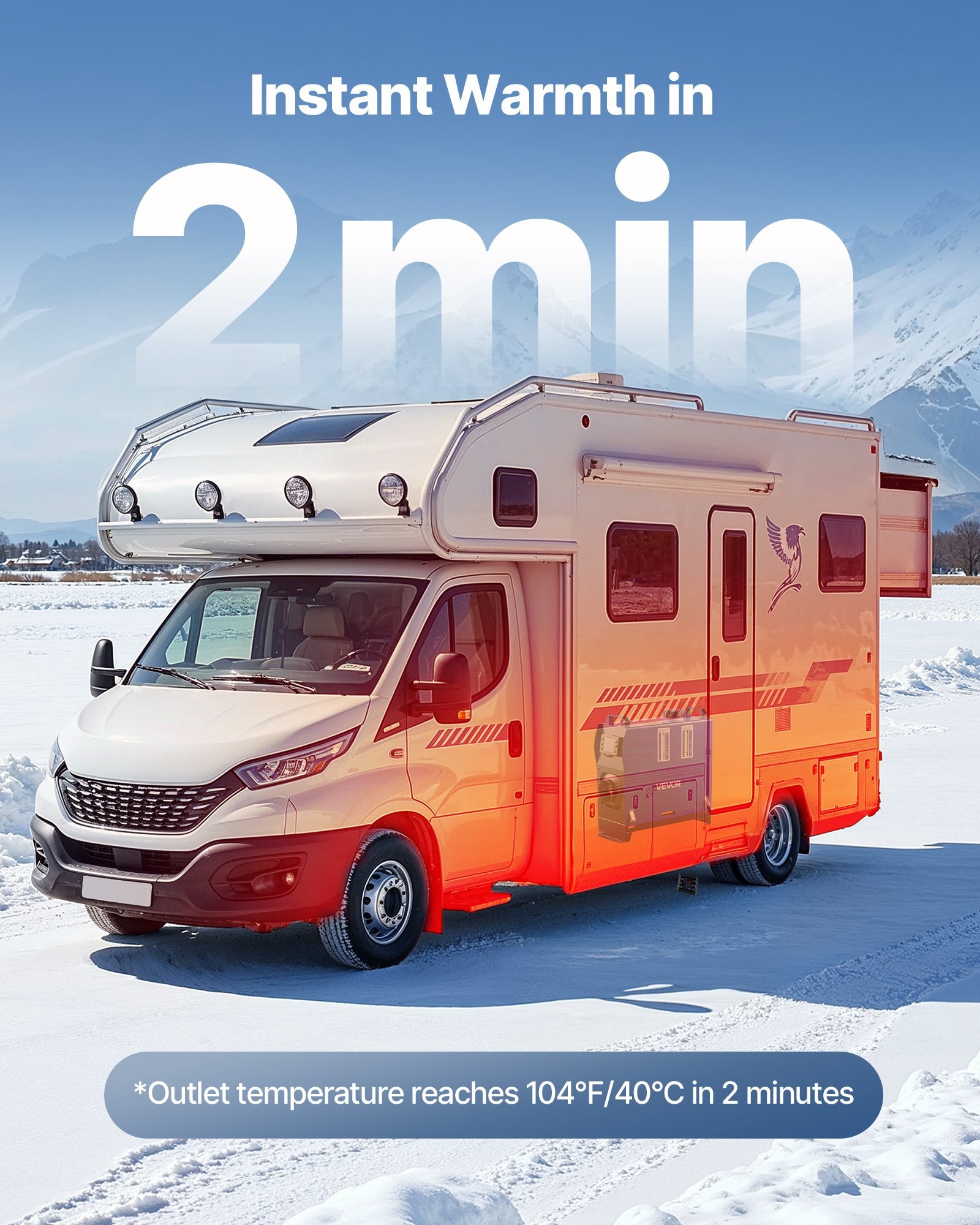 Diesel Heater, 8KW, DC 12V/24V, All in One Portable Diesel Air Heater with Remote Control and LCD Screen, Fast Heating Low Noise, 5 L Fuel Tank for Vehicles, Vans, RVs, Campers, and Trucks