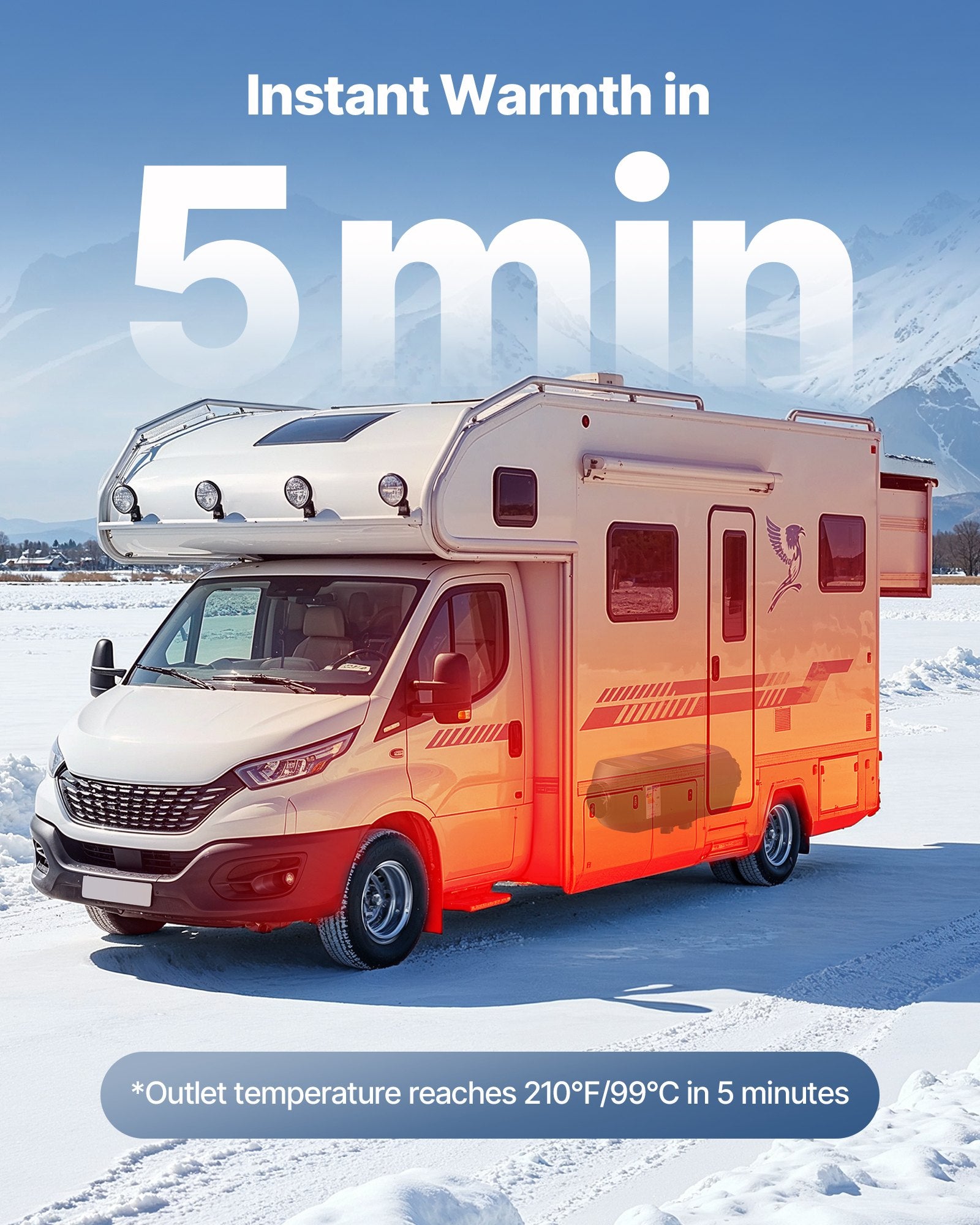 Diesel Heater, 8KW, DC 12V/24V, Portable Diesel Air Heater with Remote Control and LCD Screen, Fast Heating Low Noise, 10 L Large Fuel Tank for Vehicles, Vans, RVs, Campers, and Trucks