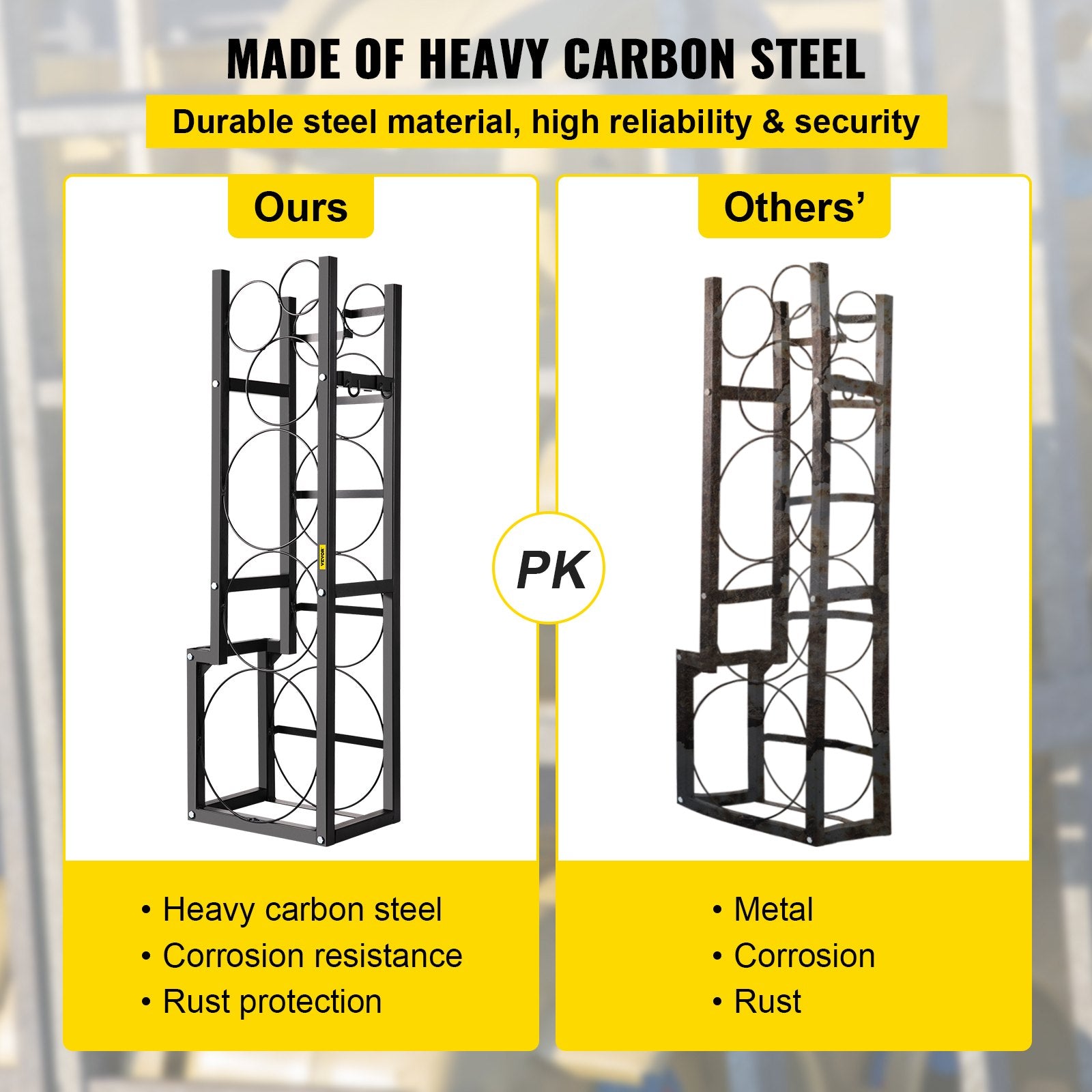 Refrigerant Tank Rack Cylinder Tank Rack w/ 1*50lb 2*30lb &3 Small Bottles