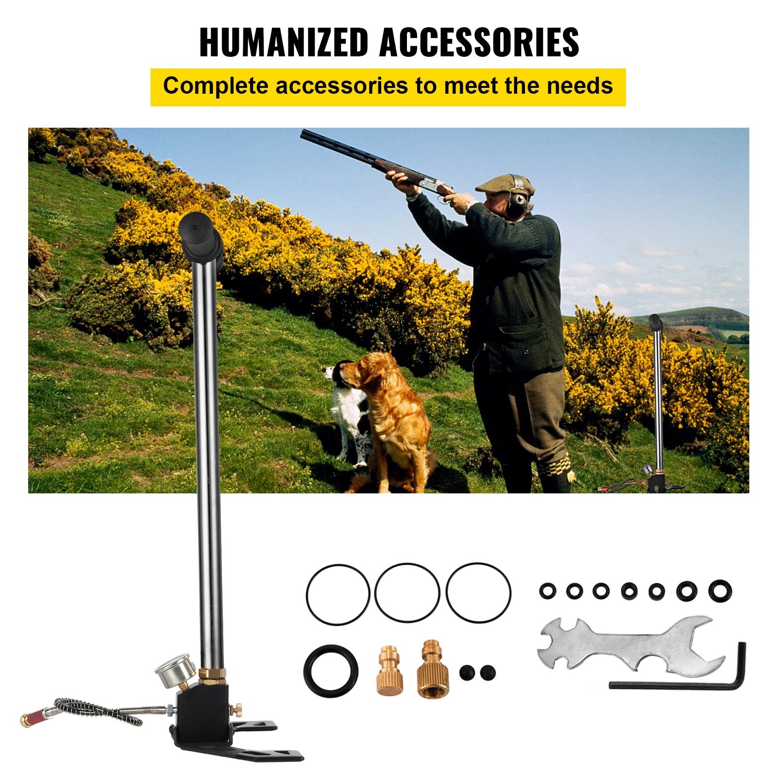 High Pressure Hand Pump 3 Stage up to 4500 psi PCP Pump Safe and Convenient Airgun PCP Pump High Pressure Hand Pump for High Pressure Tires and Pre-Charged Pneumatic Airguns