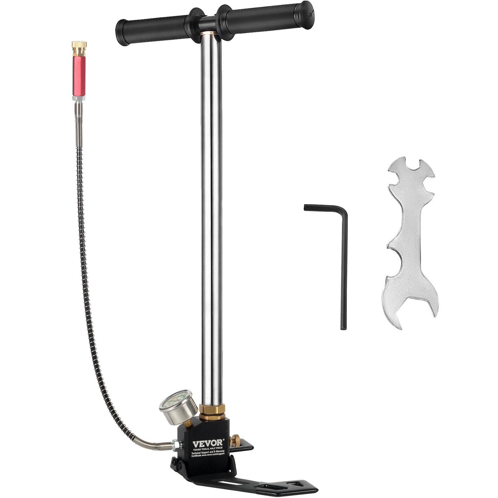 High Pressure Hand Pump 3 Stage up to 4500 psi PCP Pump Safe and Convenient Airgun PCP Pump High Pressure Hand Pump for High Pressure Tires and Pre-Charged Pneumatic Airguns