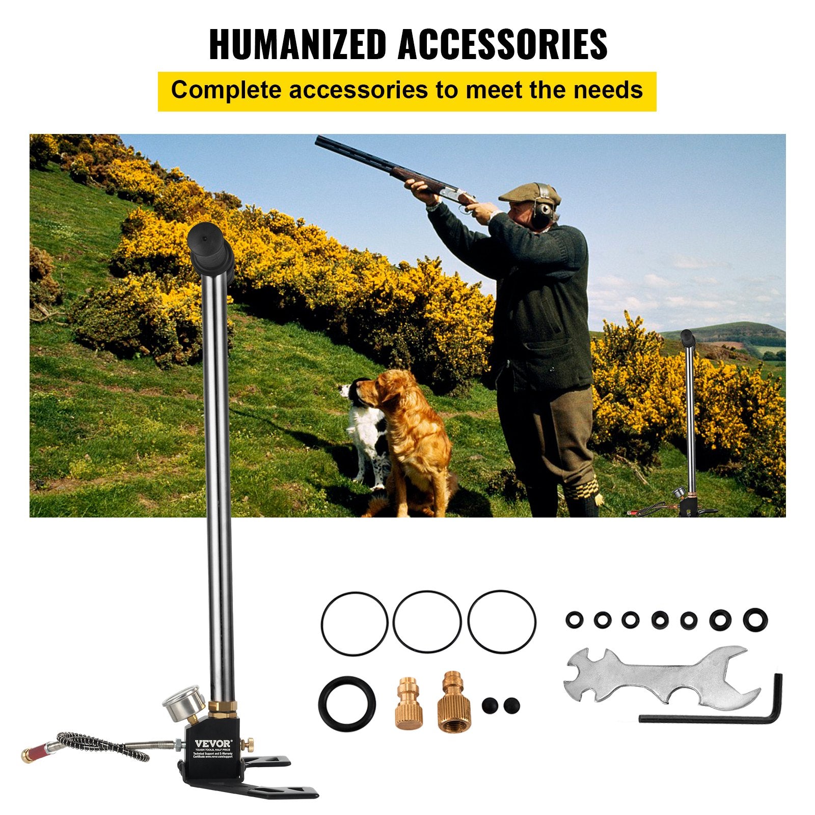 High Pressure Hand Pump 3 Stage up to 4500 psi PCP Pump Safe and Convenient Airgun PCP Pump High Pressure Hand Pump for High Pressure Tires and Pre-Charged Pneumatic Airguns
