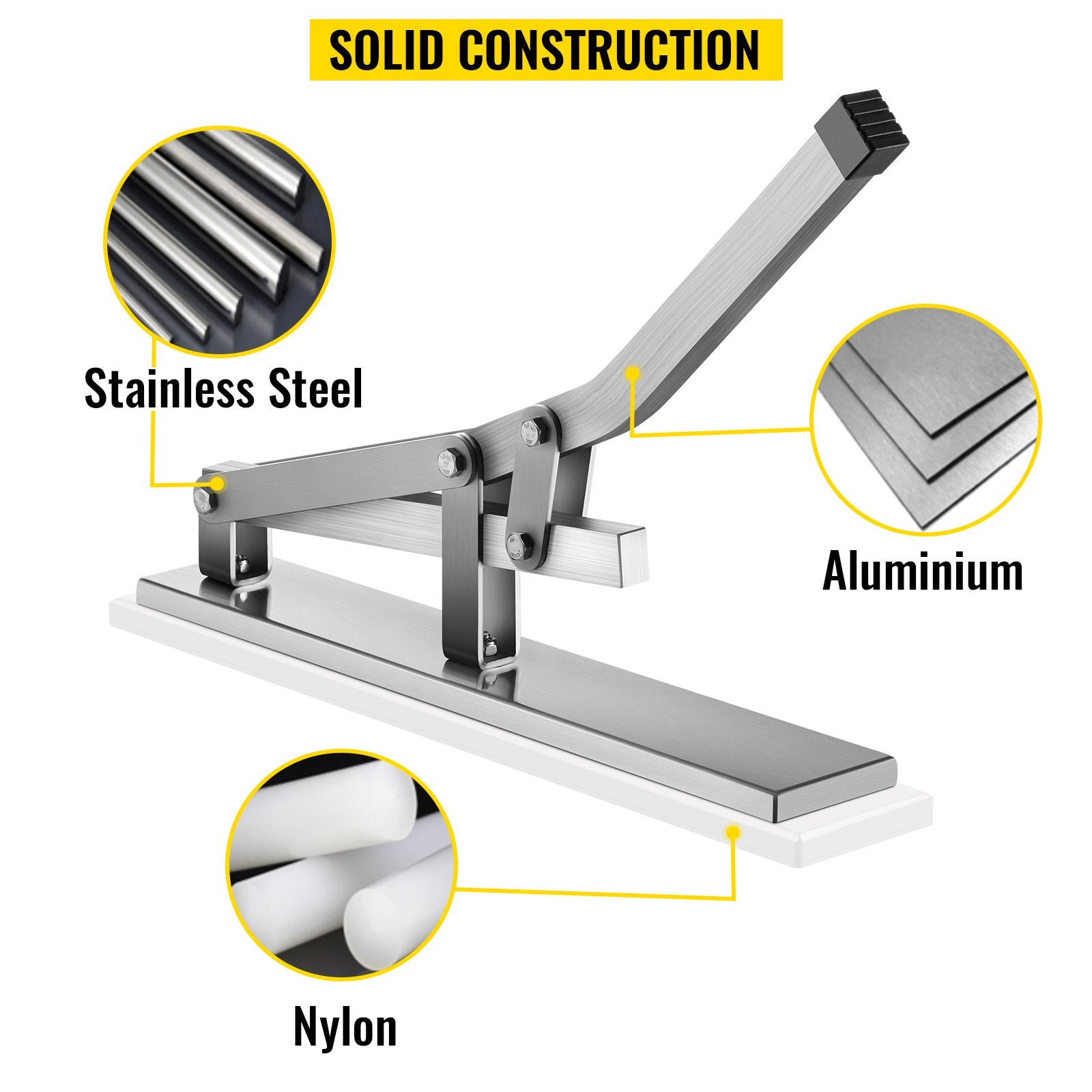 Stone Crab Cracker with 2 Seafood Picks, Aluminum & Stainless Steel Construction Shellfish Shucker, Seafood Tools Set for Lobster and Crab Legs