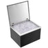 Drop in Ice Chest, 28"L x 16"W x 17"H Stainless Steel Ice Cooler, Commercial Ice Bin with Hinged Cover, 40 qt Outdoor Kitchen Ice Bar, Drain-pipe and Drain Plug Included, for Cold Wine Beer