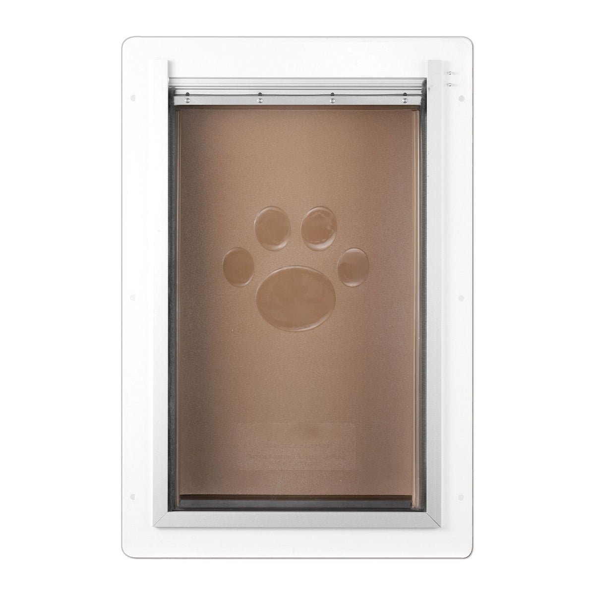 Medium Pet Door 31.2x43.5cm Dog Cat Flap Door Metal Frame Lock White