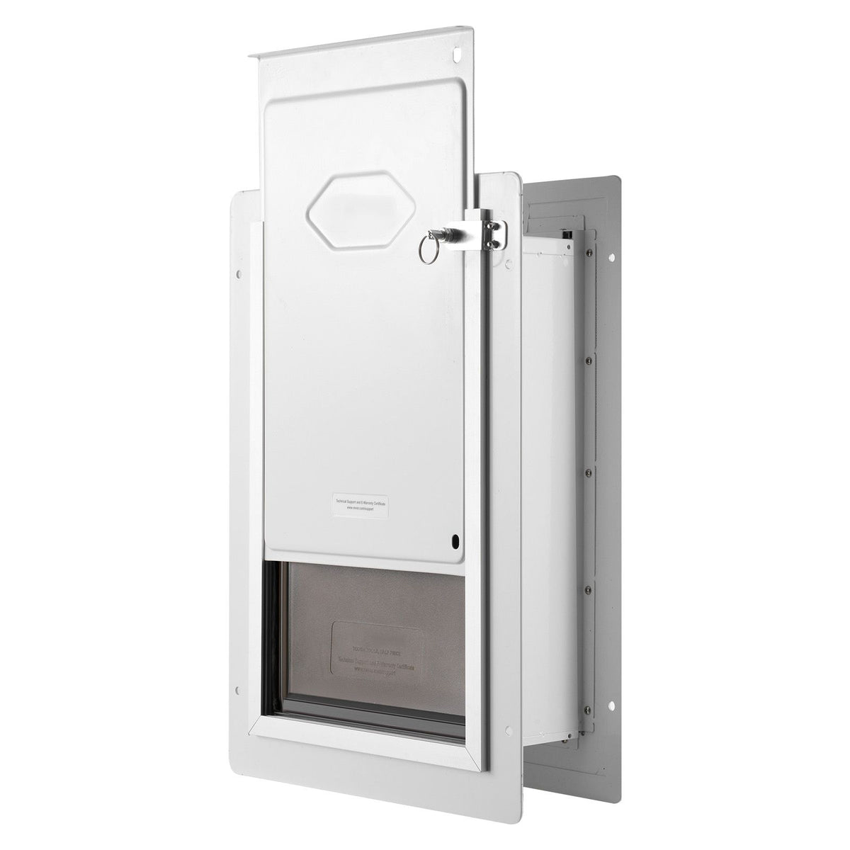 Small Pet Door 23.6x33.5cm Metal Frame 3-Flap Weatherproof Dog Cat Door