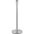 6PCS Red Rope Stanchion Silver Post Crowd Control Queue Line Barrier
