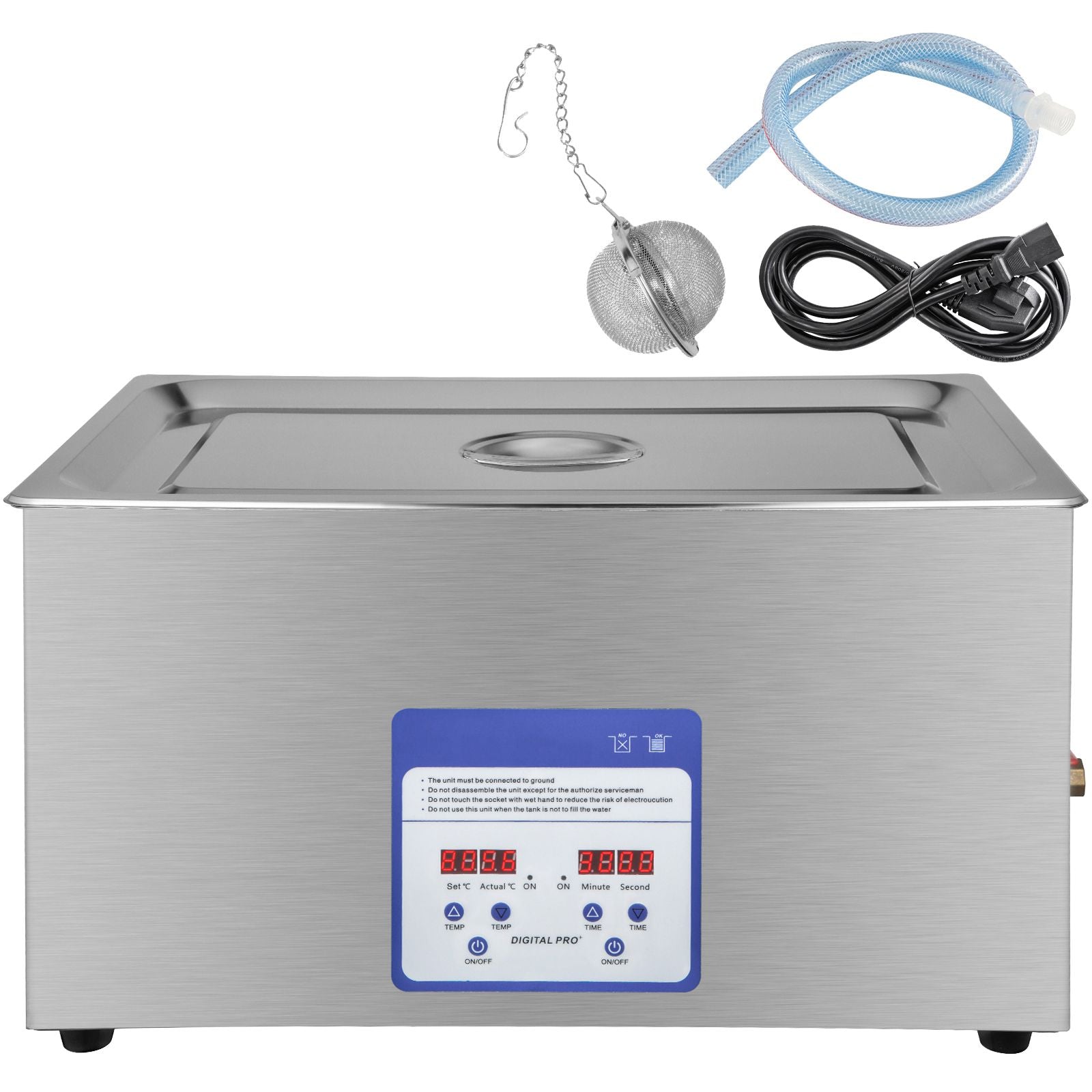 Digital Ultrasonic Cleaner 30L Ultrasonic Cleaning Machine 40kHz Sonic Cleaner Machine 316 & 304 Stainless Steel Ultrasonic Cleaner Machine with Heater & Timer for Cleaning Jewelry Glasses Watch