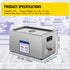 Digital Ultrasonic Cleaner 30L Ultrasonic Cleaning Machine 40kHz Sonic Cleaner Machine 316 & 304 Stainless Steel Ultrasonic Cleaner Machine with Heater & Timer for Cleaning Jewelry Glasses Watch