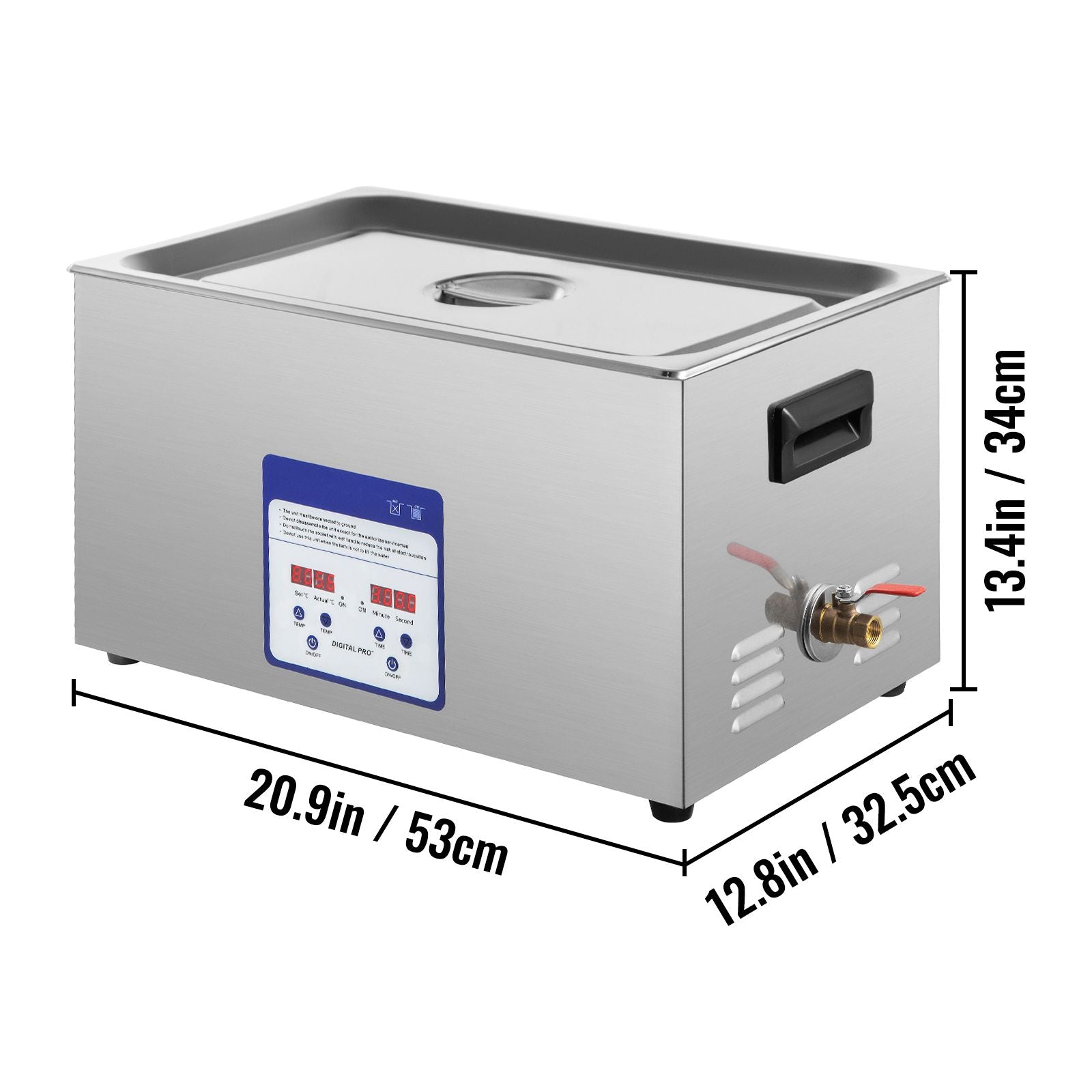 Digital Ultrasonic Cleaner 30L Ultrasonic Cleaning Machine 40kHz Sonic Cleaner Machine 316 & 304 Stainless Steel Ultrasonic Cleaner Machine with Heater & Timer for Cleaning Jewelry Glasses Watch