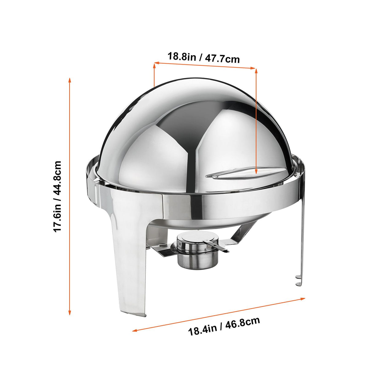 5.5L Roll Top Chafing Dish Buffet Set 2 Pack Stainless Steel Food Warmer