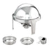 Roll Top Chafing Dish Buffet Set, 5.5L 2 Pack, Stainless Steel Chafer with 2 Full Size Pans, Round Catering Warmer Server with Lid Water Pan Stand Fuel Holder, for at Least 5 People Each