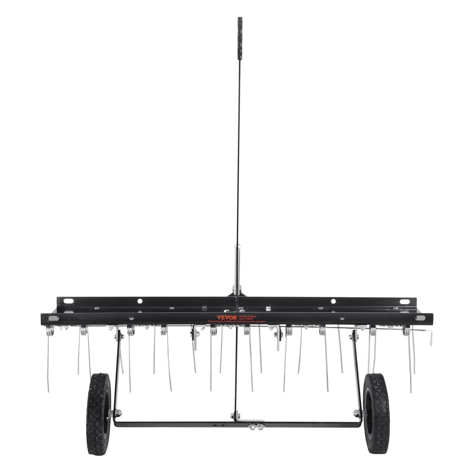 Tow Behind Dethatcher, 1015mm Tow Dethatcher with 20 Spring Steel Tines, Lawn Dethatcher Rake for ATV or Mower, Tow Behind Lawn Rake with Lift Handle for Garden Farm Grass