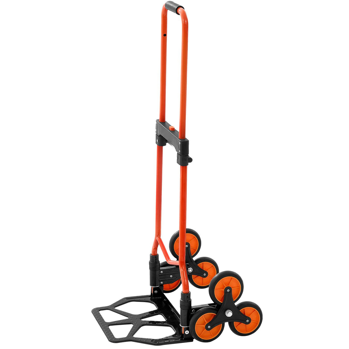 54kg Stair Climbing Cart Folding Trolley Dolly with 6 Wheels & Handle