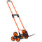 Stair Climbing Cart, 54 kg Stair-Climbing Capacity, Portable Folding Trolley Cart with Telescoping Handle, 6 Wheels and 2 Bungee Cords, Stair Climber Dolly for Home, Groceries, Warehouse