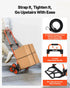 Stair Climbing Cart, 54 kg Stair-Climbing Capacity, Portable Folding Trolley Cart with Telescoping Handle, 6 Wheels and 2 Bungee Cords, Stair Climber Dolly for Home, Groceries, Warehouse